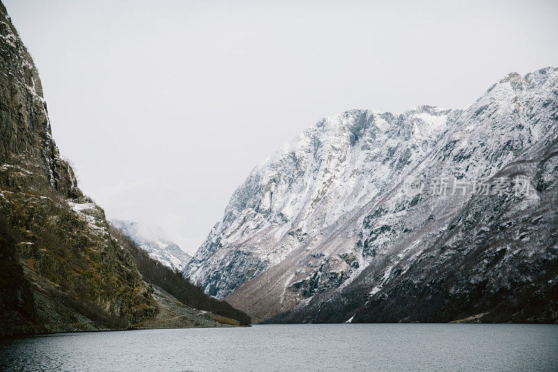 挪威冬季的n øyfjord